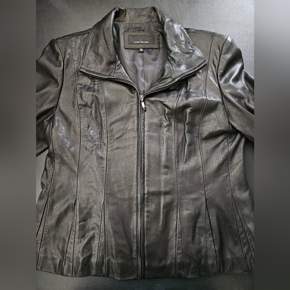 NWOT - Jones New York Black Leather Zippered Jacket - Size XL - Picture 5 of 9